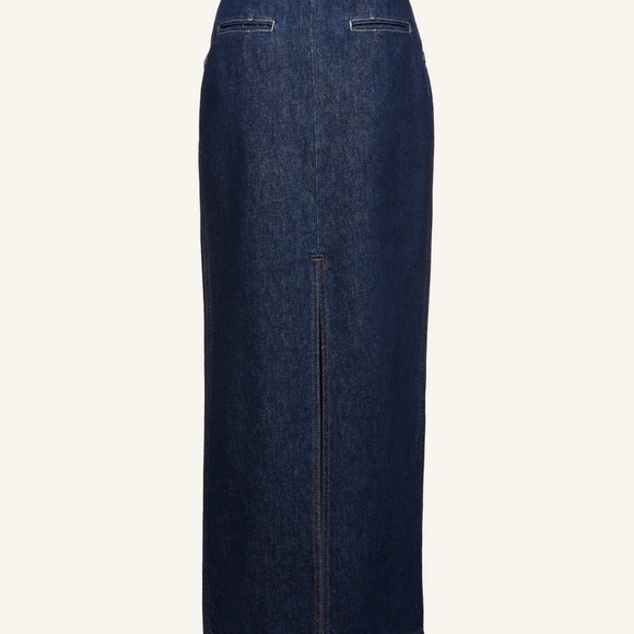 Magda Butrym long demin skirt in indigo - Picture 3 of 5
